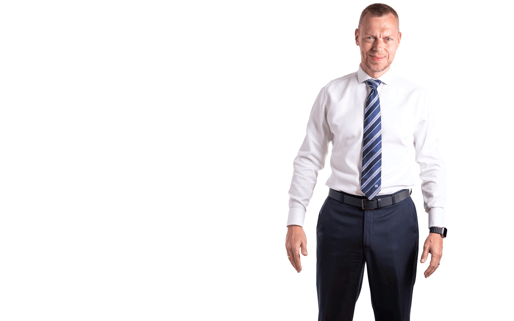 Frederik Bisbjerg three-quarter, shirt and tie