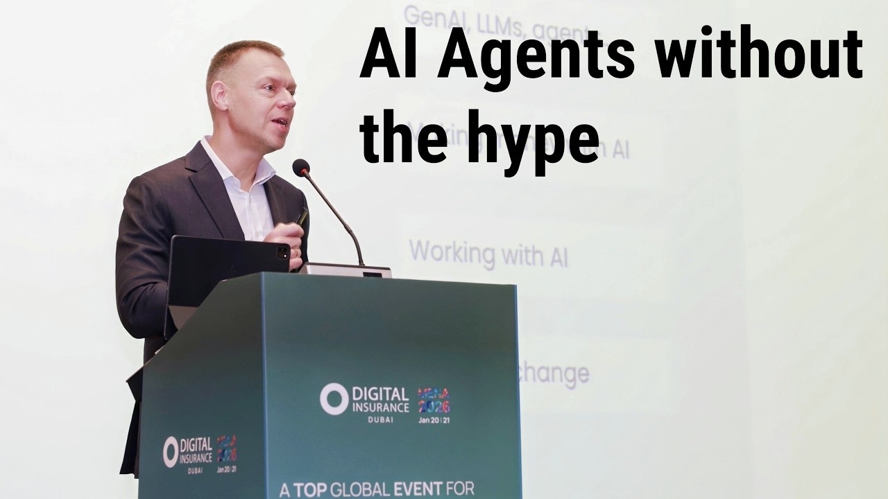 Frederik Bisbjerg speaking at Digital Insurance MENA, Dubai
