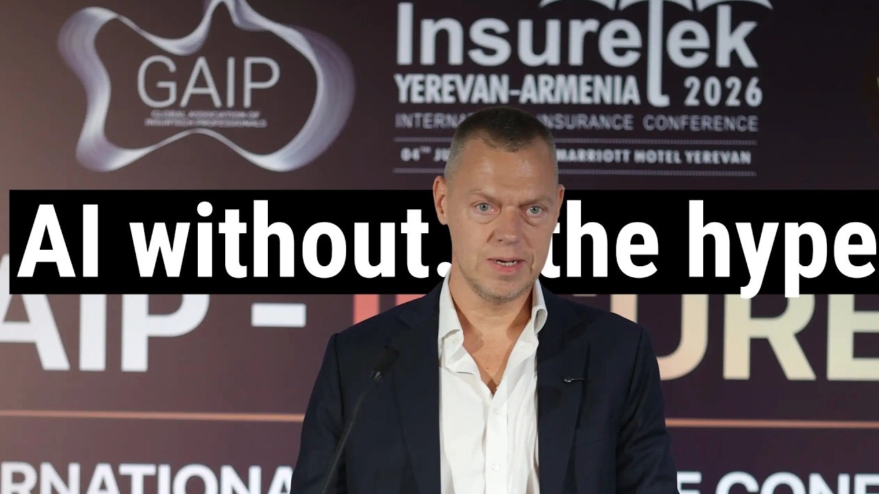 Frederik Bisbjerg speaking at GAIP InsureTek, Armenia